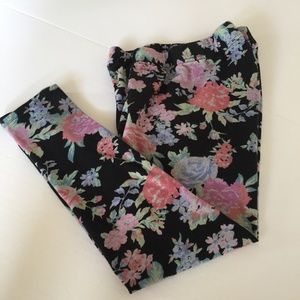 Garage Floral Print Crop Leggings Size Small